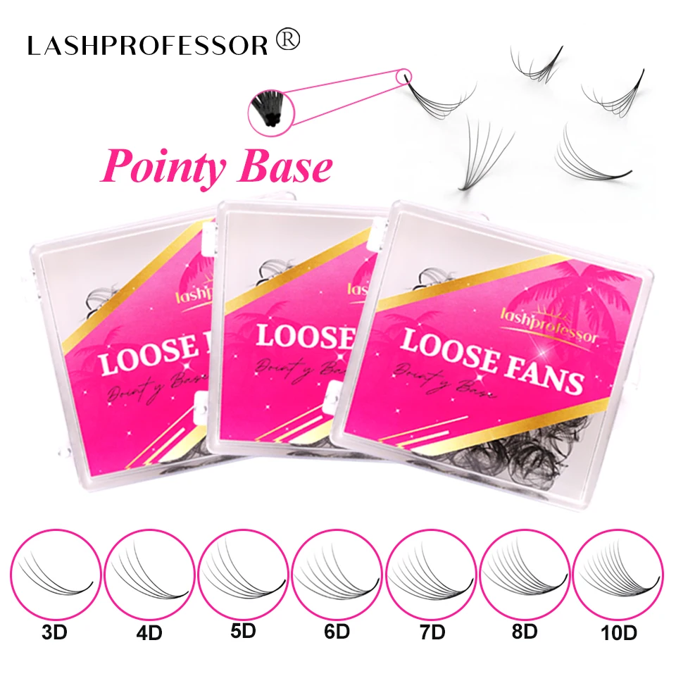 Lashprofessor 3D to 10D Fans Sharp Narrow Stem Premade Volume Fans Thin Pointy Base Russian Volume Eyelashes Extension Loose Fan
Lashprofessor 3D to 10D Fans Sharp Narrow Stem Premade Volume Fans Thin Pointy Base Russian Volume Eyelashes Extension Loose Fan