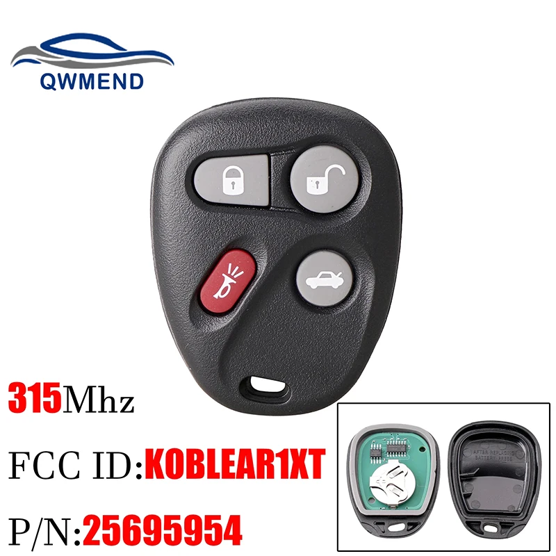 Умный Автомобильный ключ QWMEND KOBLEAR1XT для Chevrolet Impala Monte Carlo, для Buick lesabr25695954, Автомобильный Дистанционный ключ 315 МГц
Умный Автомобильный ключ QWMEND KOBLEAR1XT для Chevrolet Impala Monte Carlo, для Buick lesabr25695954, Автомобильный Дистанционный ключ 315 МГц