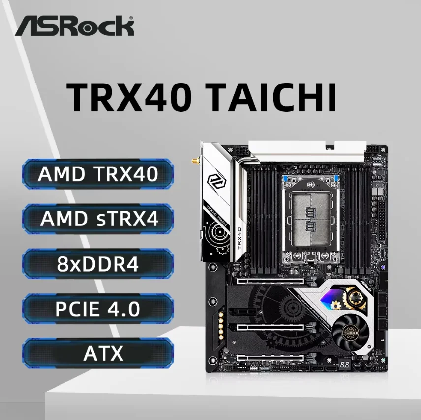 ASRock TRX40 TAICHI Motherboard Supports sTRX4 Socket 3960X 3970X 3990X CPU DDR4 4666MHz ARGB USBC NVME M.2 SATA PCIe 4.0 ATX
ASRock TRX40 TAICHI Motherboard Supports sTRX4 Socket 3960X 3970X 3990X CPU DDR4 4666MHz ARGB USBC NVME M.2 SATA PCIe 4.0 ATX