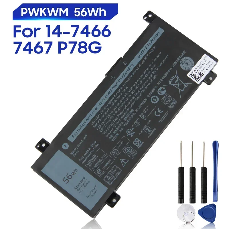 New Replacement Battery For DELL Inspiron14-7466 7467 7000 P78G 7467-D1545B/R D1745B/R PWKWM Rechargeable Batteries 56Wh
New Replacement Battery For DELL Inspiron14-7466 7467 7000 P78G 7467-D1545B/R D1745B/R PWKWM Rechargeable Batteries 56Wh