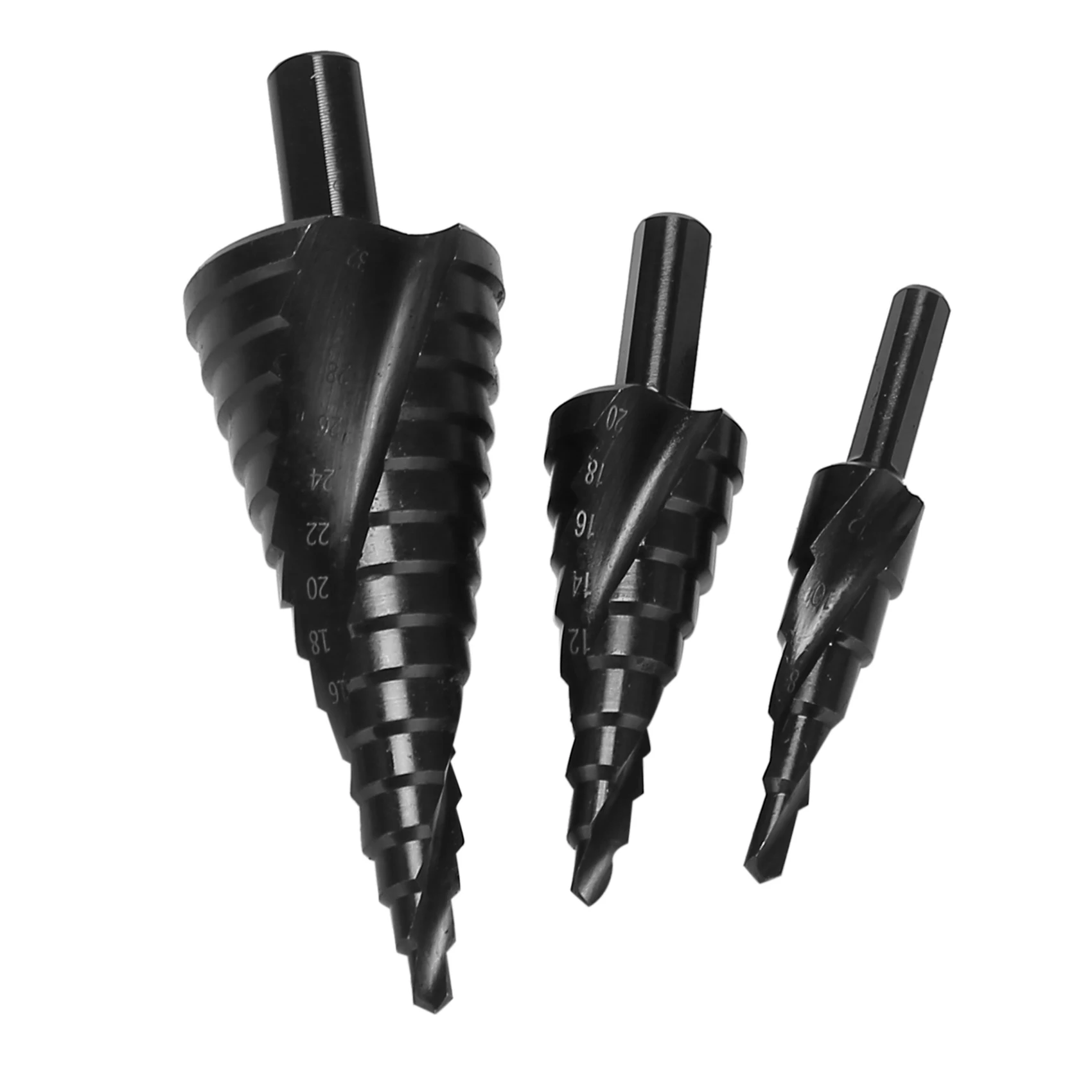3PCS 4-32MM HSS Cobalt Step Drill Bit Set Nitrogen High Speed Steel Spiral for Metal Cone Triple-Cornered Shank Hole
3PCS 4-32MM HSS Cobalt Step Drill Bit Set Nitrogen High Speed Steel Spiral for Metal Cone Triple-Cornered Shank Hole