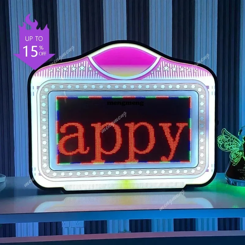 A61 High Quality Customized Logo LED Letter Board Marquee Night Club Bottle Presenter with Metal Frame Digital Message Sign
A61 High Quality Customized Logo LED Letter Board Marquee Night Club Bottle Presenter with Metal Frame Digital Message Sign