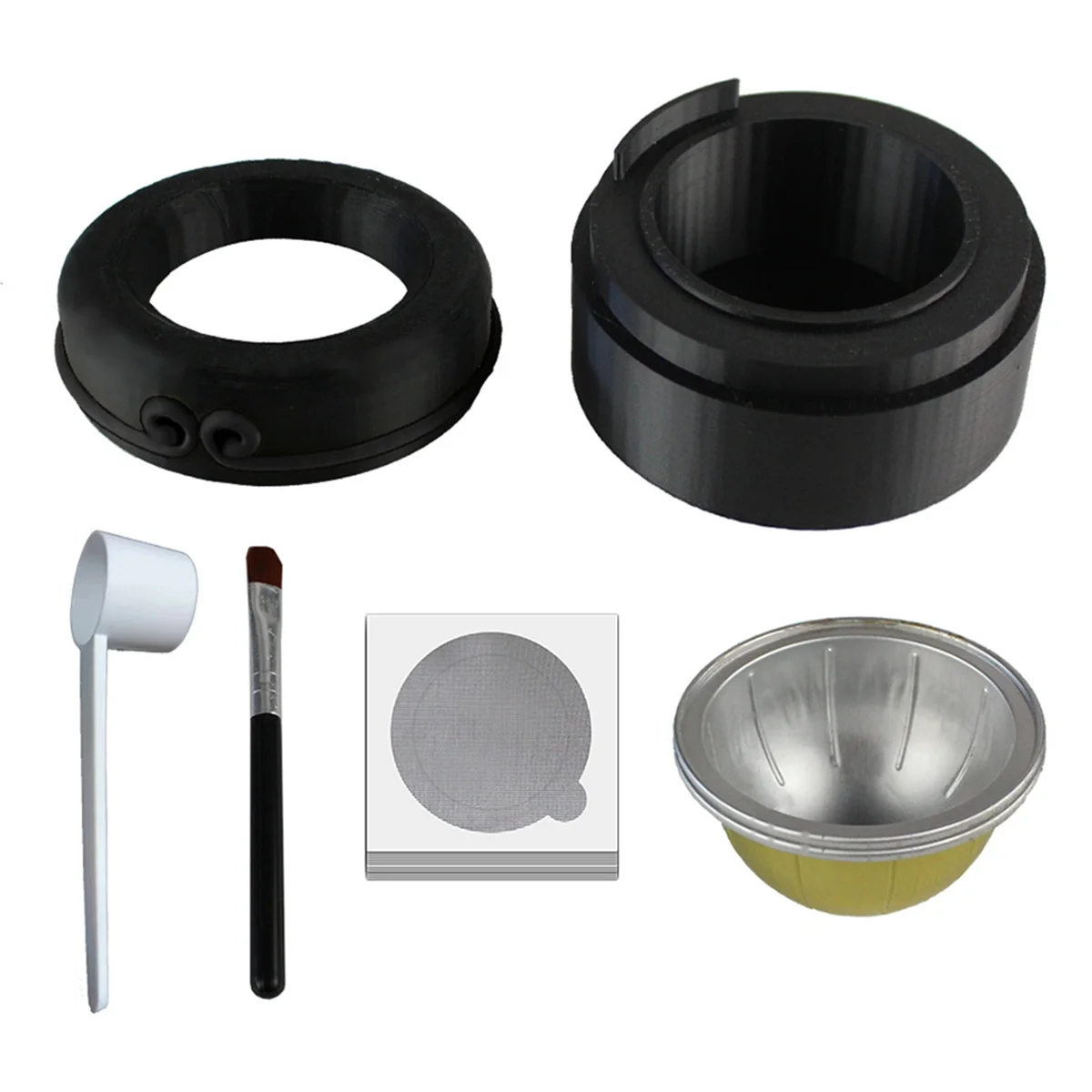 Reusable Coffee Capsule Dics/Lid for Vertuo Series Pod Empty Case with 50 Pcs Foil Seal Lids Holder Brush Capsule Kit
Reusable Coffee Capsule Dics/Lid for Vertuo Series Pod Empty Case with 50 Pcs Foil Seal Lids Holder Brush Capsule Kit