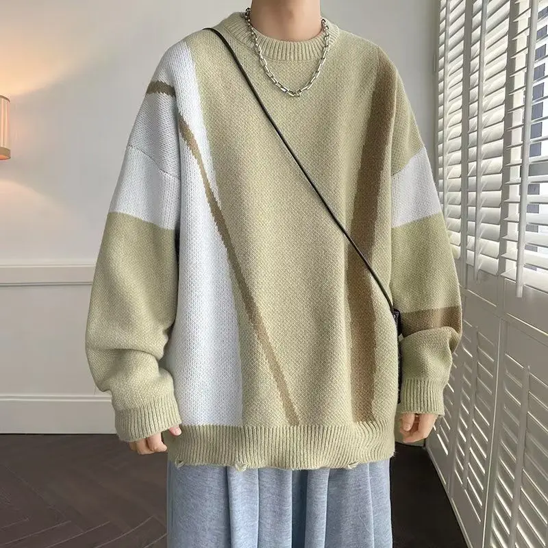 2023 New Fashion Sweaters Men's Clothing Boys Jumpers Knitwear White Patchwork Knitted Pullover O-neck Top Clothing A179
2023 New Fashion Sweaters Men's Clothing Boys Jumpers Knitwear White Patchwork Knitted Pullover O-neck Top Clothing A179