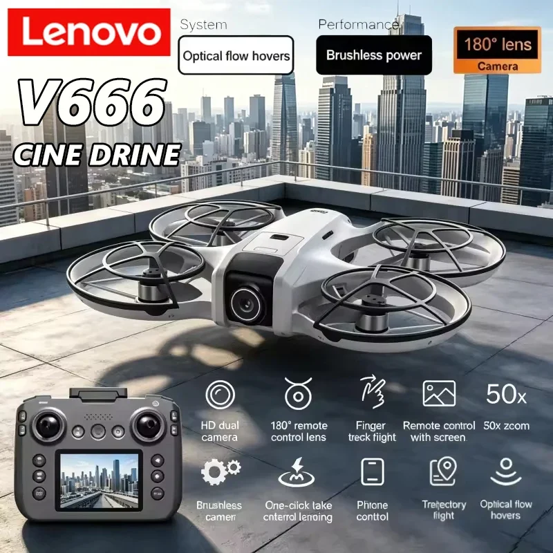 Lenovo V666 Mini RC Aerial Drone 8KHD Camera Foldable Intelligent Obstacle Avoidance Screen Remote Control Brushless Motor Drone
Lenovo V666 Mini RC Aerial Drone 8KHD Camera Foldable Intelligent Obstacle Avoidance Screen Remote Control Brushless Motor Drone