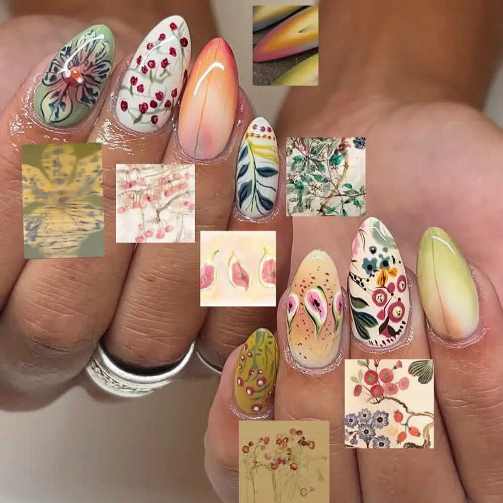 24PCS Press on Nails Folk Art Rustic Style Sweet Floral Sun Polka Dot Pattern False Nails Vintage Cottagecore Reusable Manicure
24PCS Press on Nails Folk Art Rustic Style Sweet Floral Sun Polka Dot Pattern False Nails Vintage Cottagecore Reusable Manicure