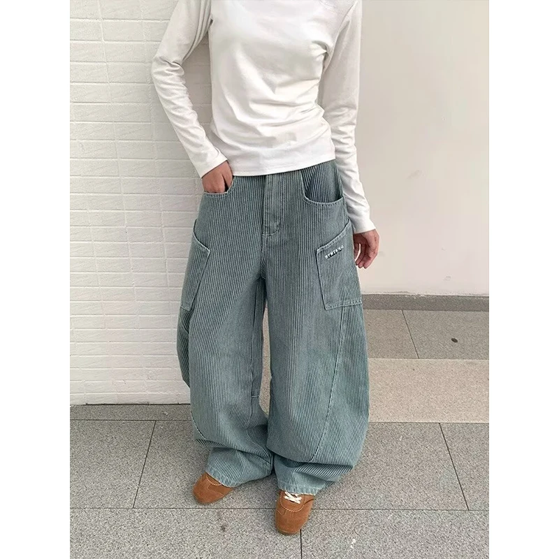 American Retro Striped High Street Knife ket Workwear Jeans Loose Floor-Length Wide Leg Pants for Women
American Retro Striped High Street Knife ket Workwear Jeans Loose Floor-Length Wide Leg Pants for Women