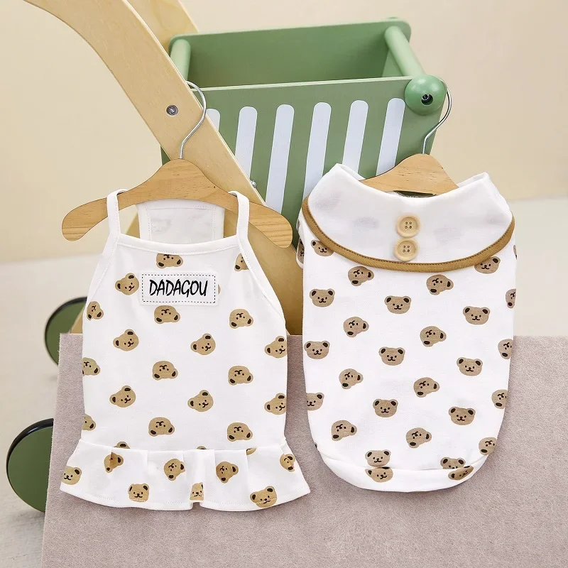 Pet Suspenders Dog Dress Summer Puppy Clothes Cute Bear Cat Shirt Chihuahua Bichon Costume Skirt Dog Vest Cooling Dog T Shirt
Pet Suspenders Dog Dress Summer Puppy Clothes Cute Bear Cat Shirt Chihuahua Bichon Costume Skirt Dog Vest Cooling Dog T Shirt