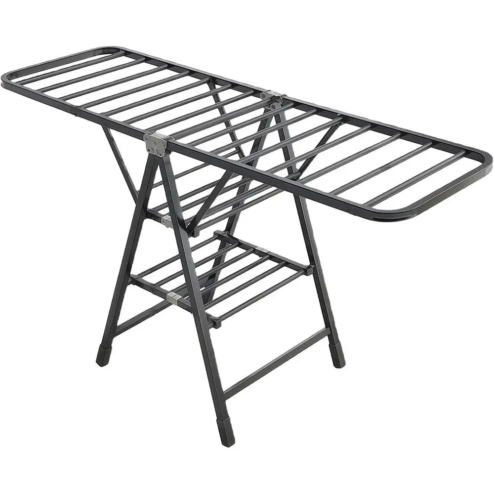 Трехуровневая сушилка для белья на колесиках - прочная углеродистая сталь для использования в помещении и на улице
Трехуровневая сушилка для белья на колесиках - прочная углеродистая сталь для использования в помещении и на улице