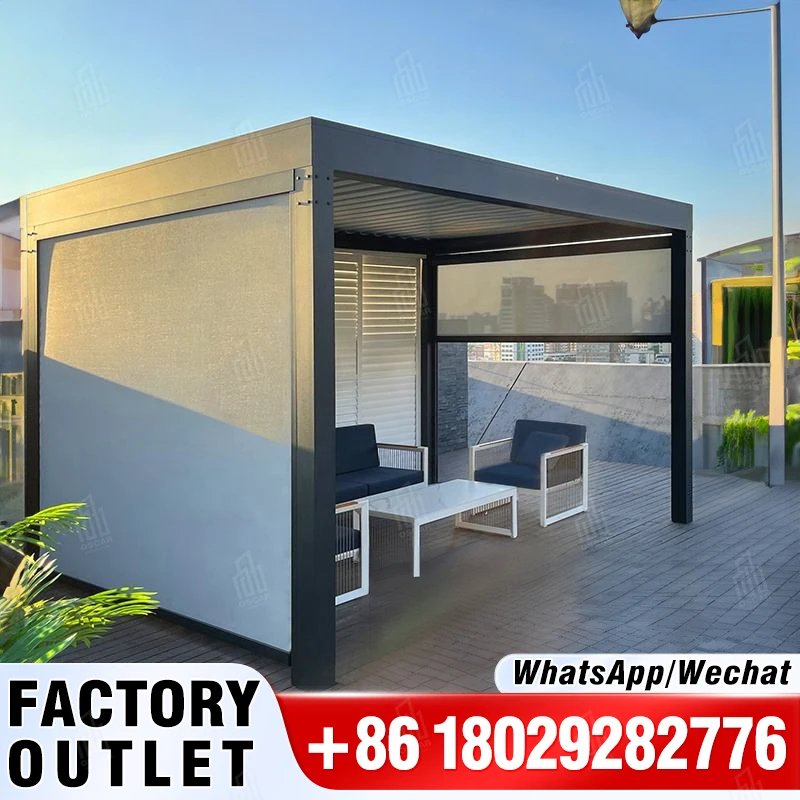 Waterproof Louver Roof System Kits Outdoor Gazebo Garden Bioclimatic Aluminium Luxury Modern Pergola
Waterproof Louver Roof System Kits Outdoor Gazebo Garden Bioclimatic Aluminium Luxury Modern Pergola