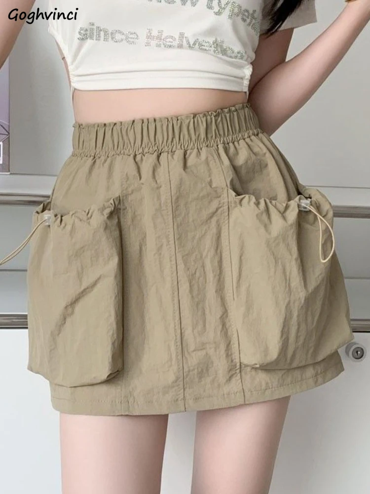 Skirts Women Pockets Loose Simple Pure All-match Streetwear Retro Casual Mini Faldas Korean Style Design Fashion Ladies Empire
Skirts Women Pockets Loose Simple Pure All-match Streetwear Retro Casual Mini Faldas Korean Style Design Fashion Ladies Empire