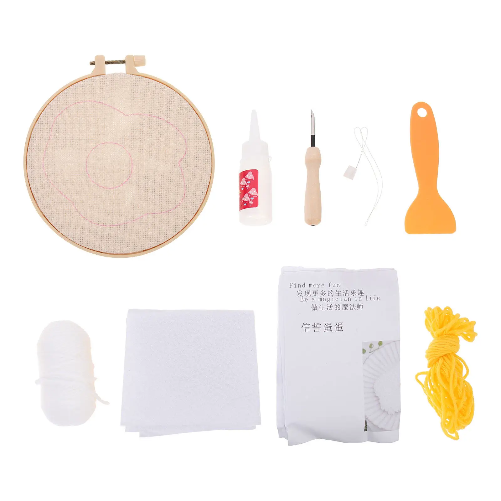 1Set Punch Needle Coaster DIY Material Kit for Beginners Wooden Embroidery Frame Included Easy Craft Project Non-Finished
1Set Punch Needle Coaster DIY Material Kit for Beginners Wooden Embroidery Frame Included Easy Craft Project Non-Finished