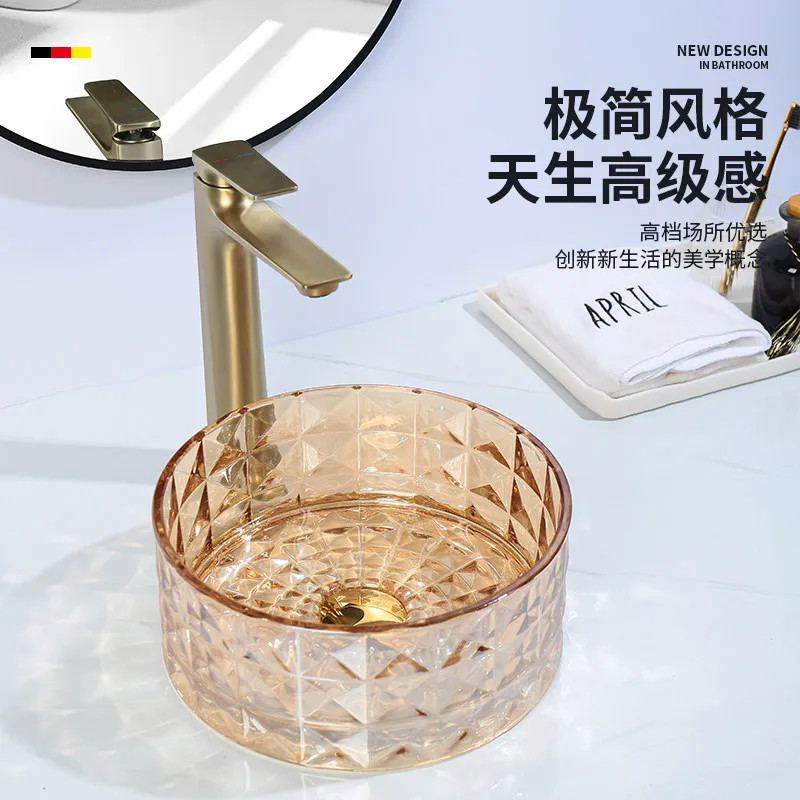 Раковина для ванной комнаты: Изысканная серия из стекла с кристаллами, минималистичный стиль, люкс
Раковина для ванной комнаты: Изысканная серия из стекла с кристаллами, минималистичный стиль, люкс