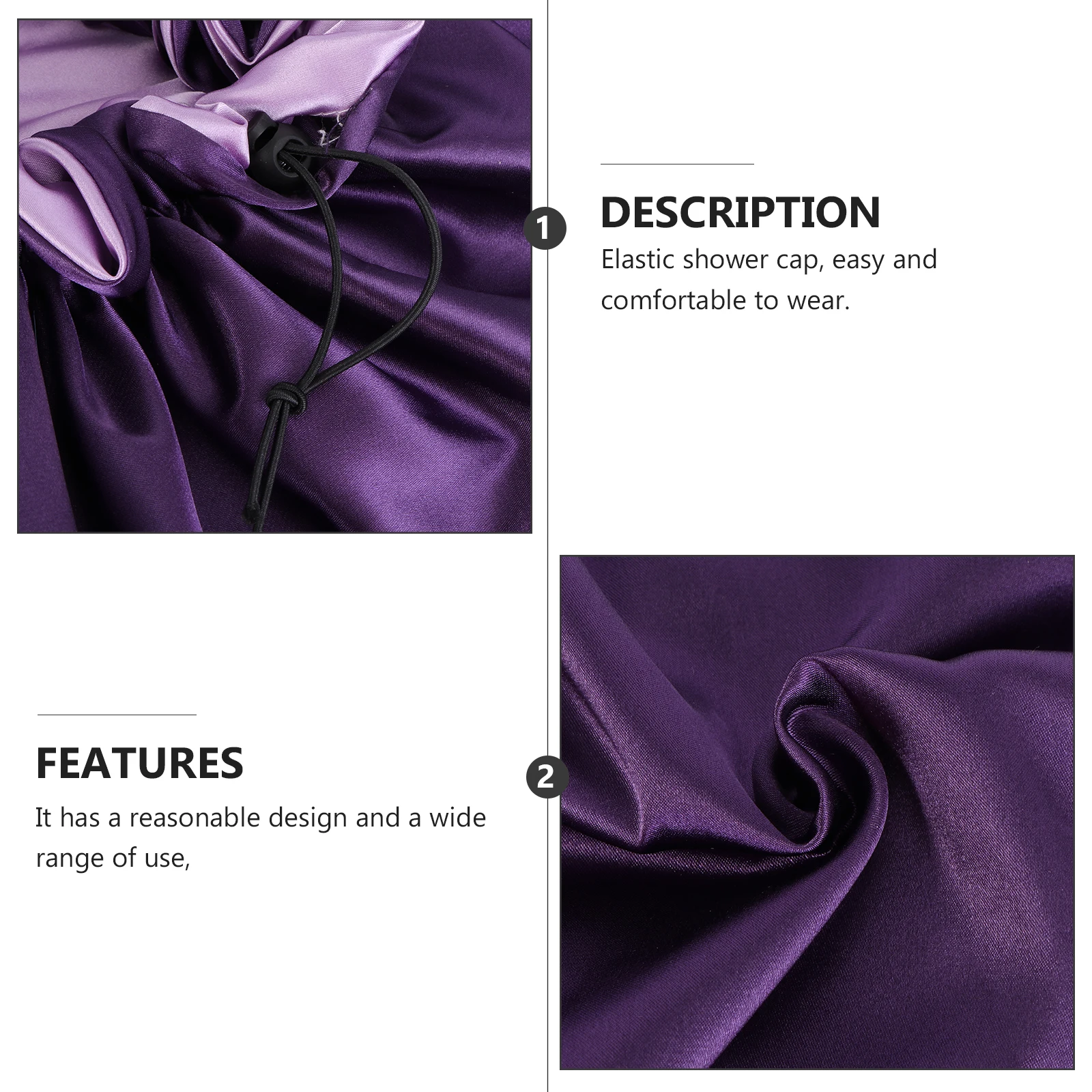 1pc Double Layer Satin Bath Cap For Women Adjustable Elastic Waterproof Shower Hat Ruffled Design Quick-Drying Hair Cover For
1pc Double Layer Satin Bath Cap For Women Adjustable Elastic Waterproof Shower Hat Ruffled Design Quick-Drying Hair Cover For