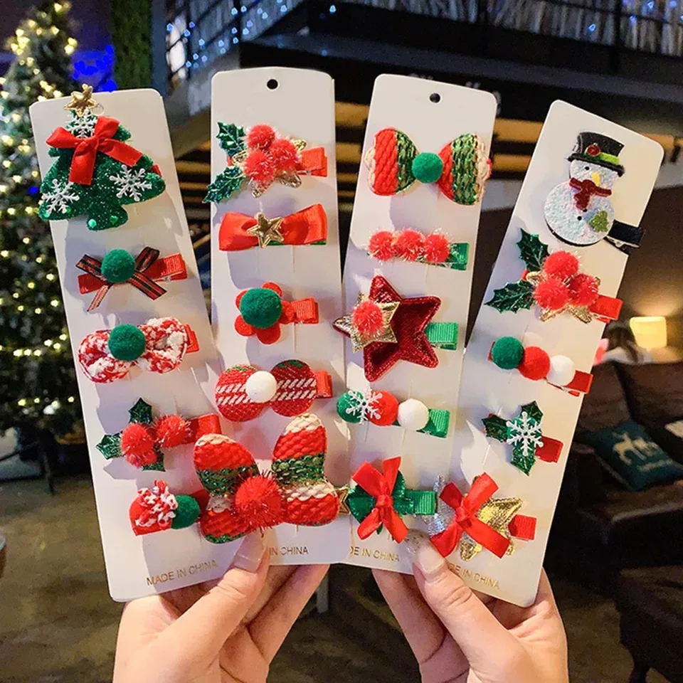 5Pcs/Set Christmas Hair Clips Small Santa Gingerbread Reindeer Hair Barrettes Cute Holiday Hairpins For Girls Women Kids Gifts
5Pcs/Set Christmas Hair Clips Small Santa Gingerbread Reindeer Hair Barrettes Cute Holiday Hairpins For Girls Women Kids Gifts