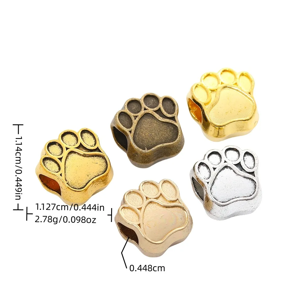 10pcs 11*11*7MM Alloy Metal Big Hole Beads Dog Paw Charm ef4408
10pcs 11*11*7MM Alloy Metal Big Hole Beads Dog Paw Charm ef4408