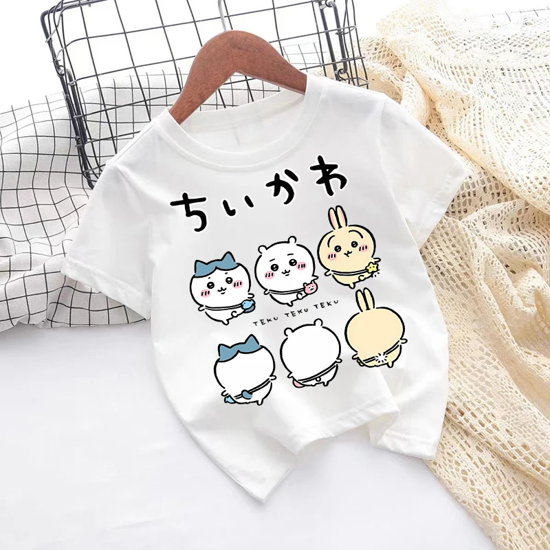 Kawaii Chiikawas Girl Boy T-shirt Children Cotton Short Sleeves Cute Cartoon Tees Fashion T Shirt Kids Tops Summer Clothes Gift
Kawaii Chiikawas Girl Boy T-shirt Children Cotton Short Sleeves Cute Cartoon Tees Fashion T Shirt Kids Tops Summer Clothes Gift