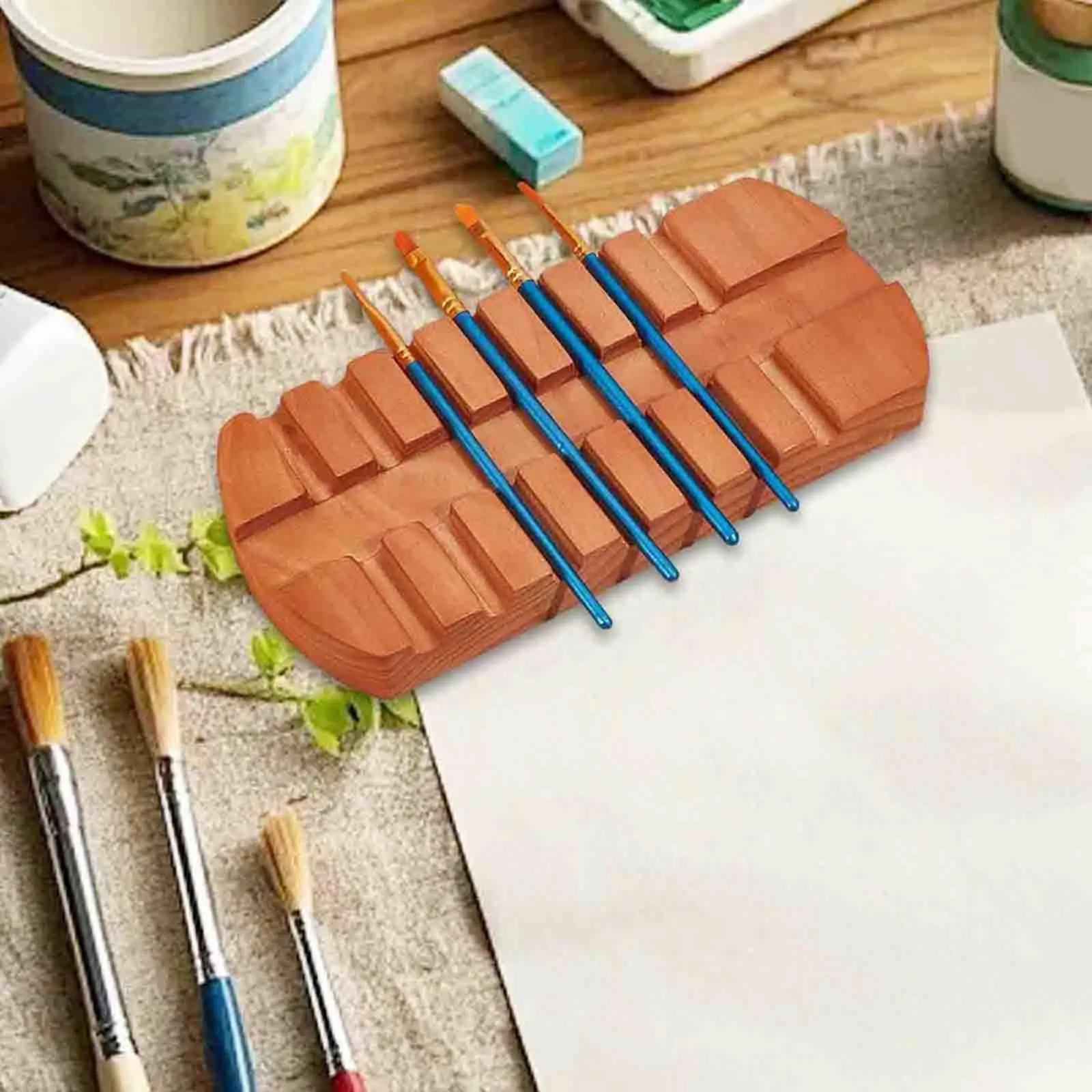 Wooden Paint Brush Holder Artist Display Stand Paintbrush Organizer for Watercolor Ink Writing Pens Calligraphy Acrylic Painting
Wooden Paint Brush Holder Artist Display Stand Paintbrush Organizer for Watercolor Ink Writing Pens Calligraphy Acrylic Painting