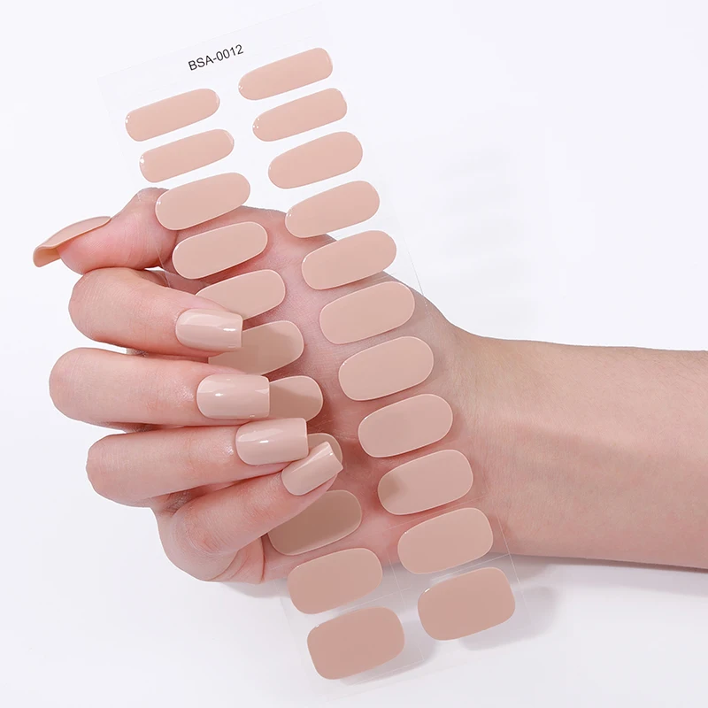 22Tips Nude Pink Gel Nail Strips Full Cover Soild Color Long-Lasting Baking-Free Gel UV Nail Stickers DIY Manicure Decoration
22Tips Nude Pink Gel Nail Strips Full Cover Soild Color Long-Lasting Baking-Free Gel UV Nail Stickers DIY Manicure Decoration