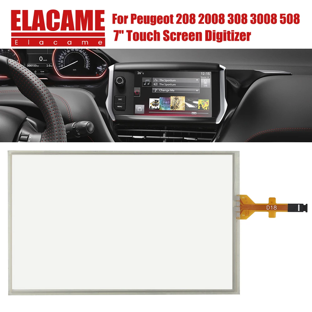 7 Inch 4Pins Touch Screen Panel Glass Digitizer For Peugeot 208 2008 308 Citroen C5 c4l C3XR Car DVD Player GPS Navigation
7 Inch 4Pins Touch Screen Panel Glass Digitizer For Peugeot 208 2008 308 Citroen C5 c4l C3XR Car DVD Player GPS Navigation