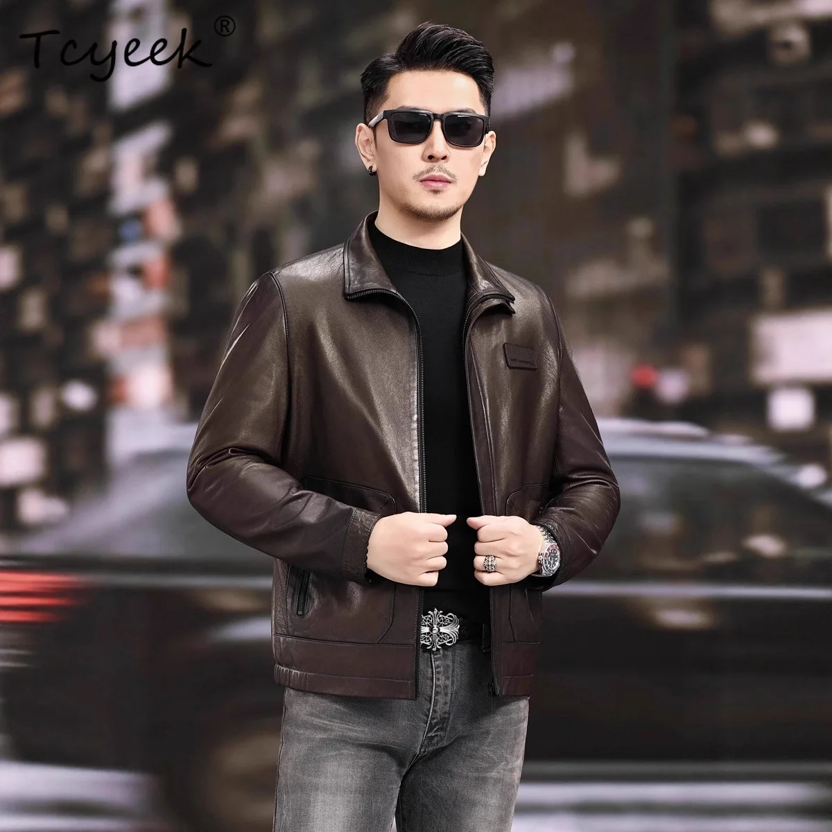 Tcyeek Oil Wax Sheepskin Genuine Leather Jacket Men 2025 Business Casual Mens Coats Chic Spring Autumn Clothes Jaqueta Couro
Tcyeek Oil Wax Sheepskin Genuine Leather Jacket Men 2025 Business Casual Mens Coats Chic Spring Autumn Clothes Jaqueta Couro