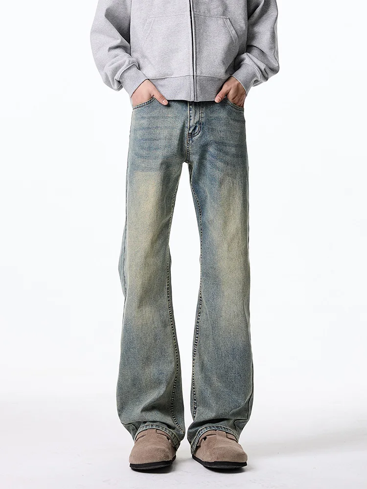 Мужские джинсы в стиле ретро, с высокой талией, прямые, в американском стиле, зауженные к низу, из смесового хлопка и полиэстера, с эффектом утягивания, Cleanfit
Мужские джинсы в стиле ретро, с высокой талией, прямые, в американском стиле, зауженные к низу, из смесового хлопка и полиэстера, с эффектом утягивания, Cleanfit