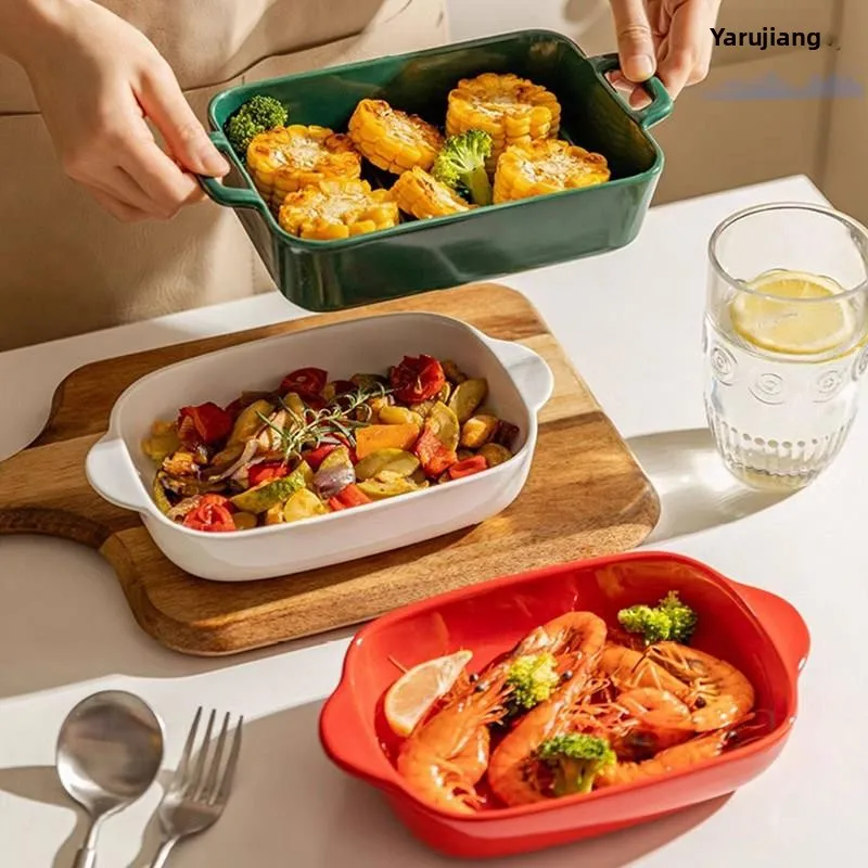 Special Ceramic Baking Tray for Roasting Fish Family Use Barbecue Air Fryer Oven Double Ear Microwave Plate Cloud Shape
Special Ceramic Baking Tray for Roasting Fish Family Use Barbecue Air Fryer Oven Double Ear Microwave Plate Cloud Shape