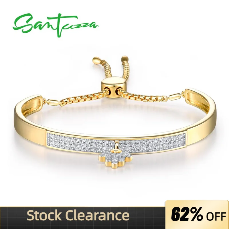 SANTUZZA Silver Bracelet For Women Authentic 925 Sterling Silver White Cubic Zirconia Adjustable Bolo Bracelet Fine Jewelry
SANTUZZA Silver Bracelet For Women Authentic 925 Sterling Silver White Cubic Zirconia Adjustable Bolo Bracelet Fine Jewelry