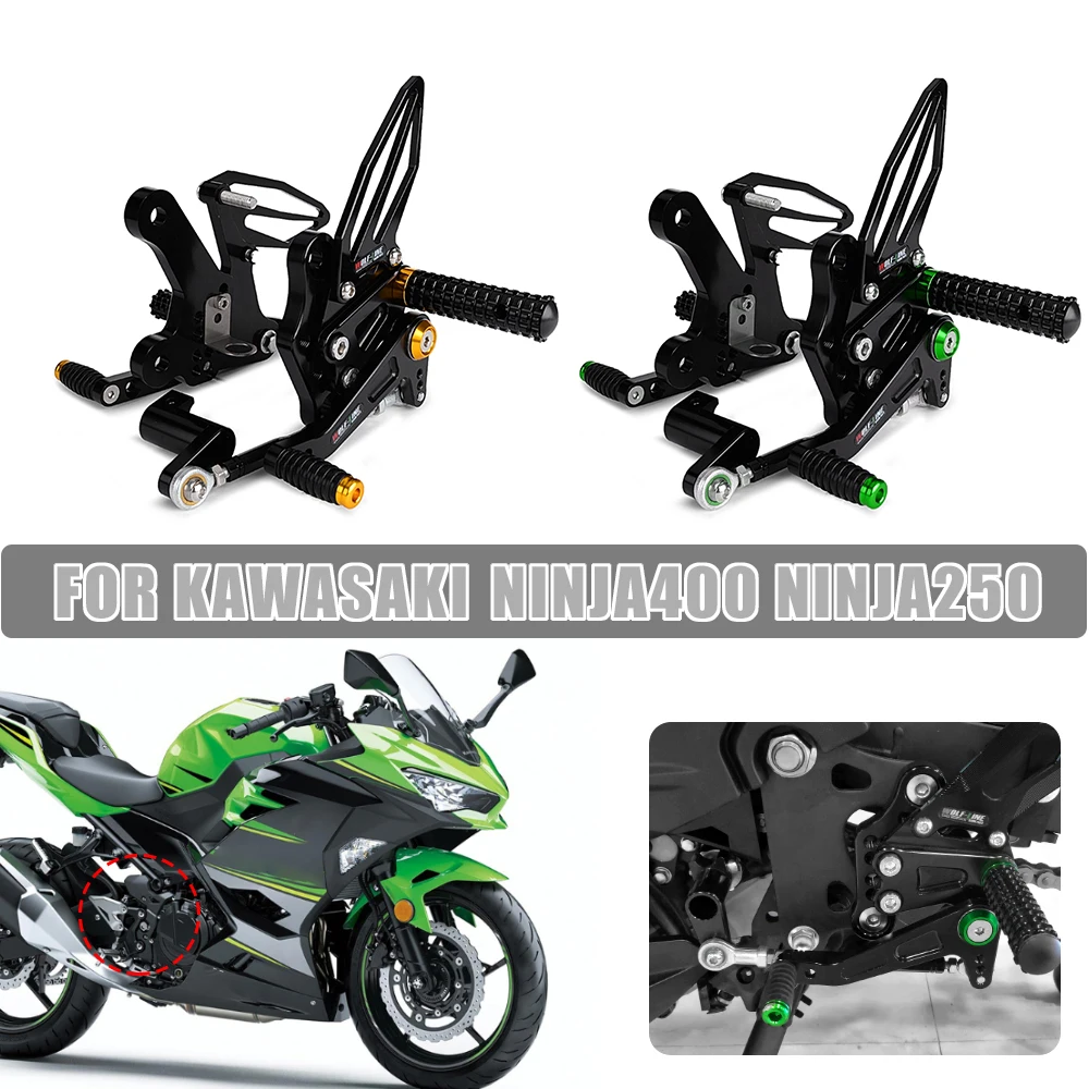 Adjustable Motorcycle Footrests Rearset Foot Pegs Foot Rests For Kawasaki Ninja 400 18-23 Ninja 250 18-22 Z400 19-23
Adjustable Motorcycle Footrests Rearset Foot Pegs Foot Rests For Kawasaki Ninja 400 18-23 Ninja 250 18-22 Z400 19-23