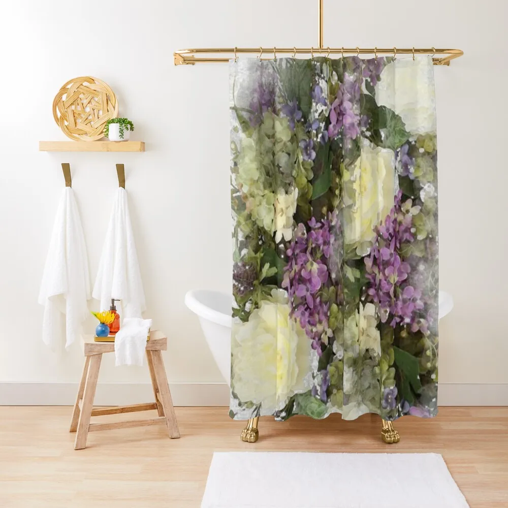 All kinds of lovely- a watercolour floral bouquet of cream roses and purple flowers Shower Curtain
All kinds of lovely- a watercolour floral bouquet of cream roses and purple flowers Shower Curtain
