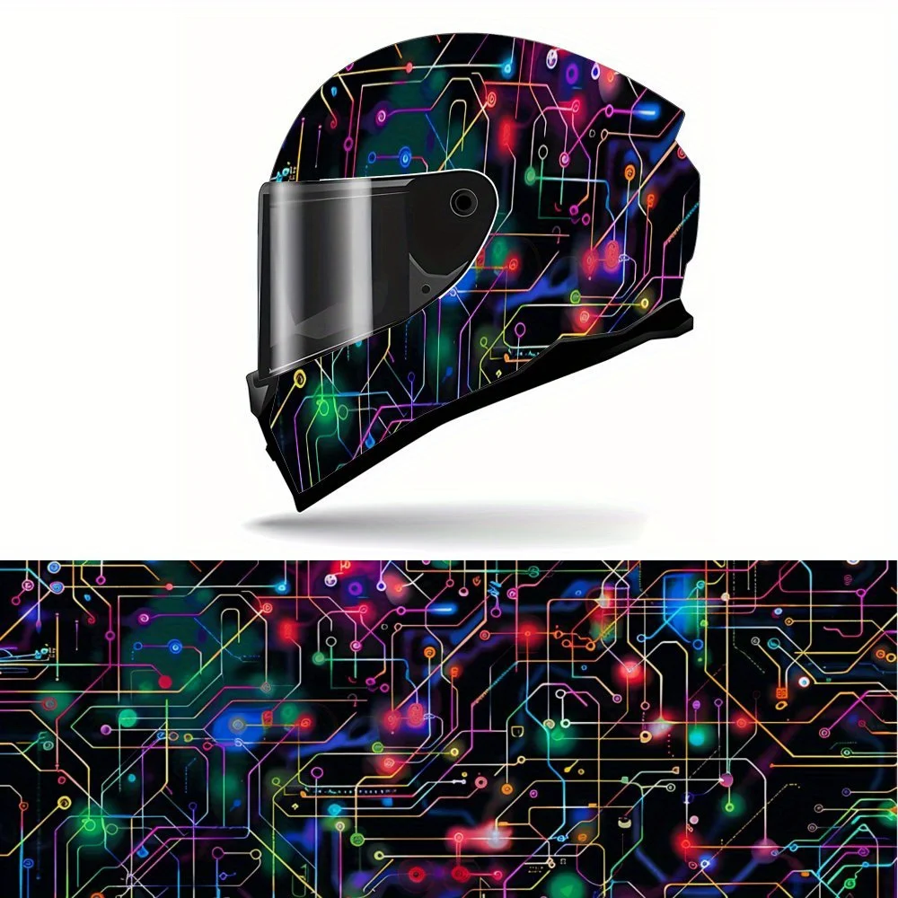 Electronic Integrated Circuit Design Full Helmet Vinyl Wrap Sticker, Motorcycle Helmet Racing Graphic Decal, Waterproof Self-adh
Electronic Integrated Circuit Design Full Helmet Vinyl Wrap Sticker, Motorcycle Helmet Racing Graphic Decal, Waterproof Self-adh