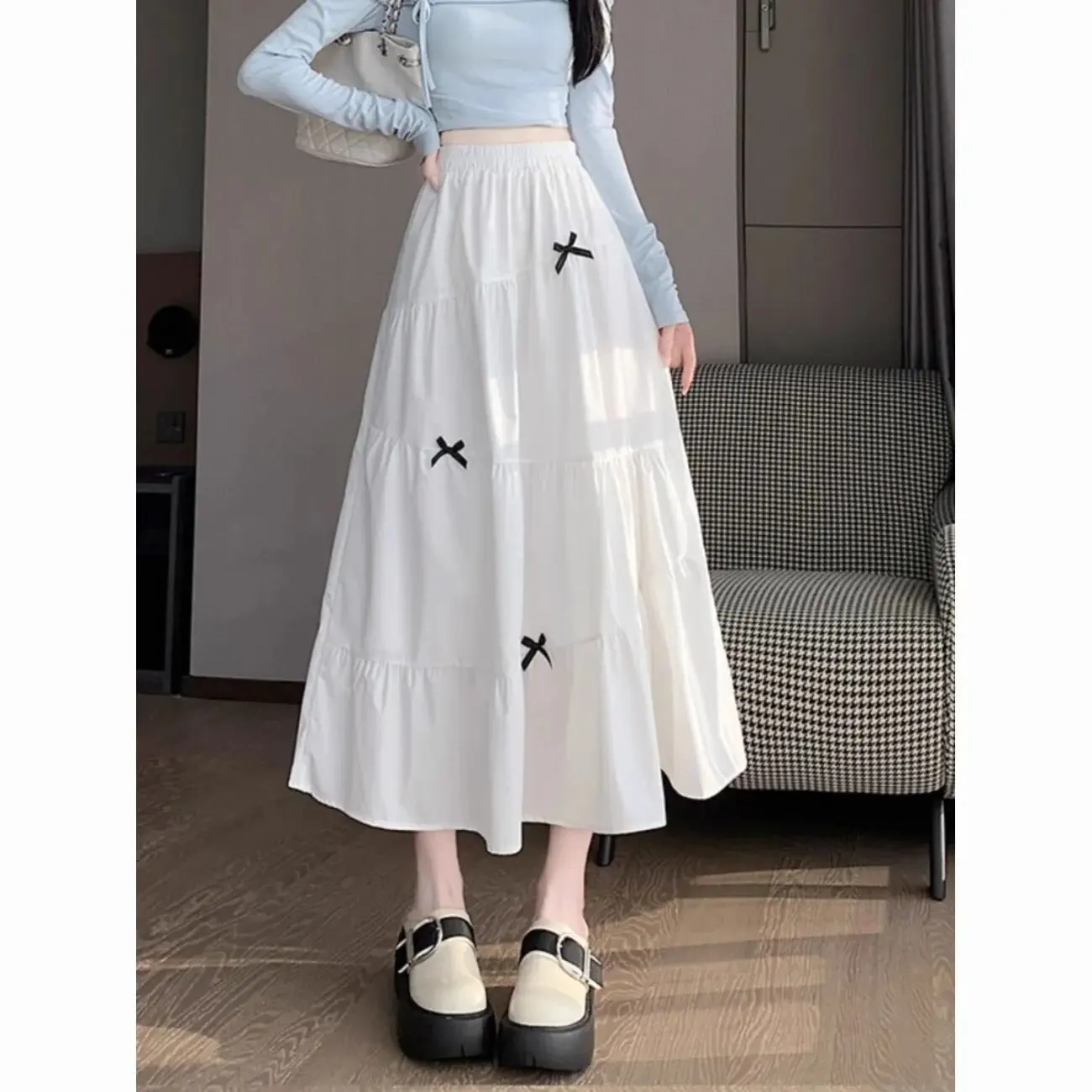 Hebe Style Knot A-Line Skirt Women's High Waist Polyester Fiber 2025 Spring Season Midi Skirt Slimming Flared ...
Hebe Style Knot A-Line Skirt Women's High Waist Polyester Fiber 2025 Spring Season Midi Skirt Slimming Flared ...
