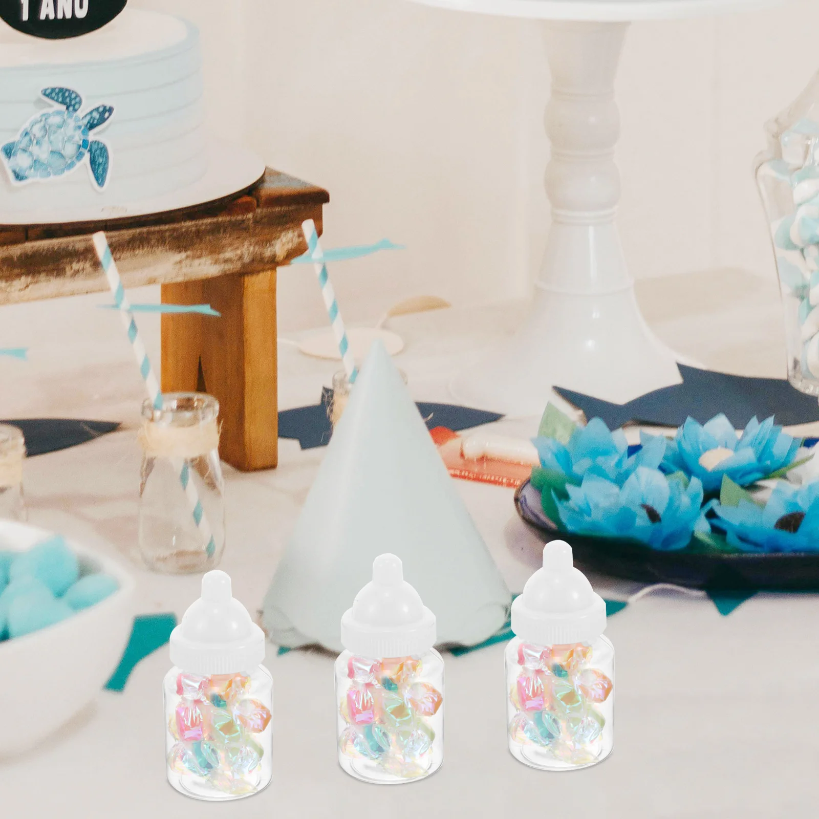 12Pcs Creative Baby Bottle Candy Boxes Transparent Baby Shower Party Favors Candy Treat Boxes Reusable Decorative Containers 
12Pcs Creative Baby Bottle Candy Boxes Transparent Baby Shower Party Favors Candy Treat Boxes Reusable Decorative Containers