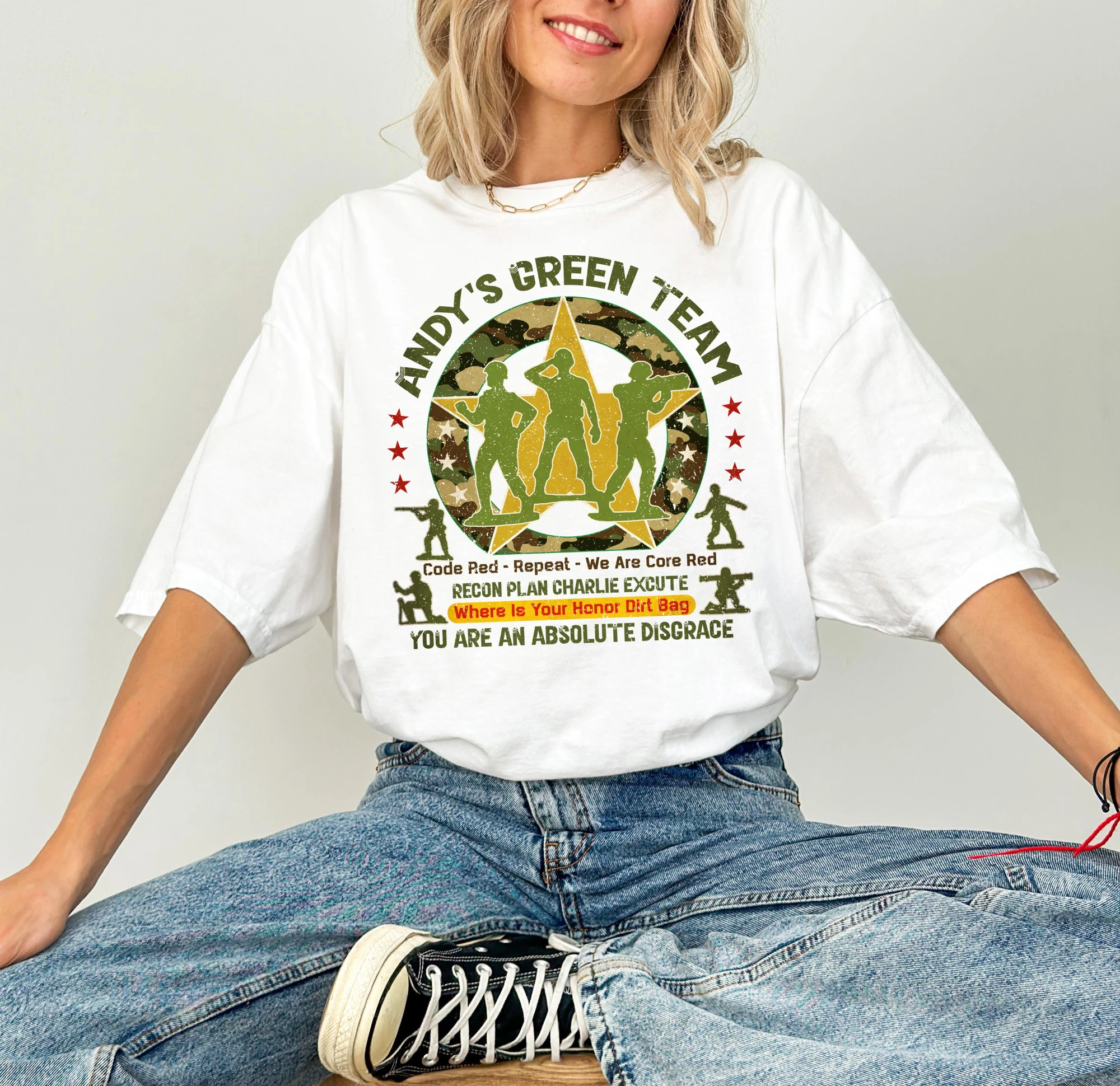 Футболка Andy Green Team "История игрушек Disney Pixar", футболка Green Soldier, наряды для родителей и детей в парке Диснея
Футболка Andy Green Team "История игрушек Disney Pixar", футболка Green Soldier, наряды для родителей и детей в парке Диснея