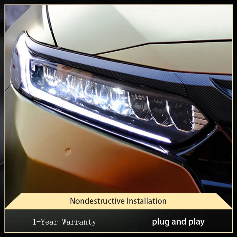 Автомобильные фары для Honda Accord G10 2018-2023, новое обновление, полностью светодиодная сборка, проектор, бифокальная линза, аксессуар DRL
Автомобильные фары для Honda Accord G10 2018-2023, новое обновление, полностью светодиодная сборка, проектор, бифокальная линза, аксессуар DRL