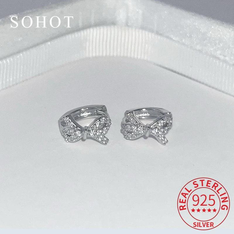 Real 925 Sterling Silver Minimalist Hollow Bowknot Mini Stud Earrings for Charm Women Cute Fine Jewelry Exquisite Accessories
Real 925 Sterling Silver Minimalist Hollow Bowknot Mini Stud Earrings for Charm Women Cute Fine Jewelry Exquisite Accessories