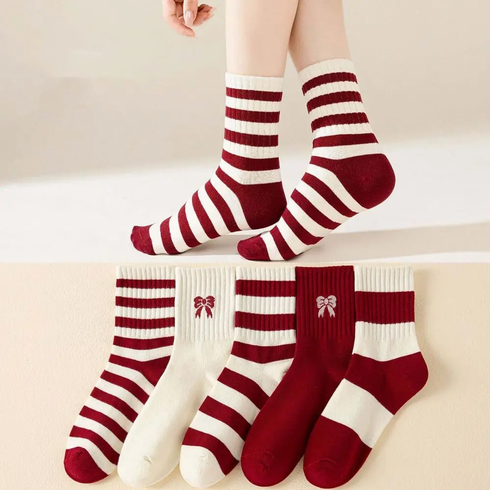 10Pairs Patchwork Embroidery Bow Socks Non-slip Breathable Stripe Tube Socks Sweet Cotton New Year Christmas Socks School
10Pairs Patchwork Embroidery Bow Socks Non-slip Breathable Stripe Tube Socks Sweet Cotton New Year Christmas Socks School