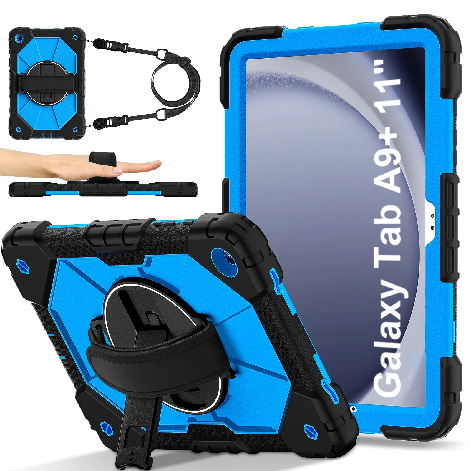 Kickstand Case For Samsung Galaxy Tab A9 Plus 11 inch 2023 SM-X210 X215 X216B 360 Rotating Heavy Duty Cover With Shoulder Strap
Kickstand Case For Samsung Galaxy Tab A9 Plus 11 inch 2023 SM-X210 X215 X216B 360 Rotating Heavy Duty Cover With Shoulder Strap