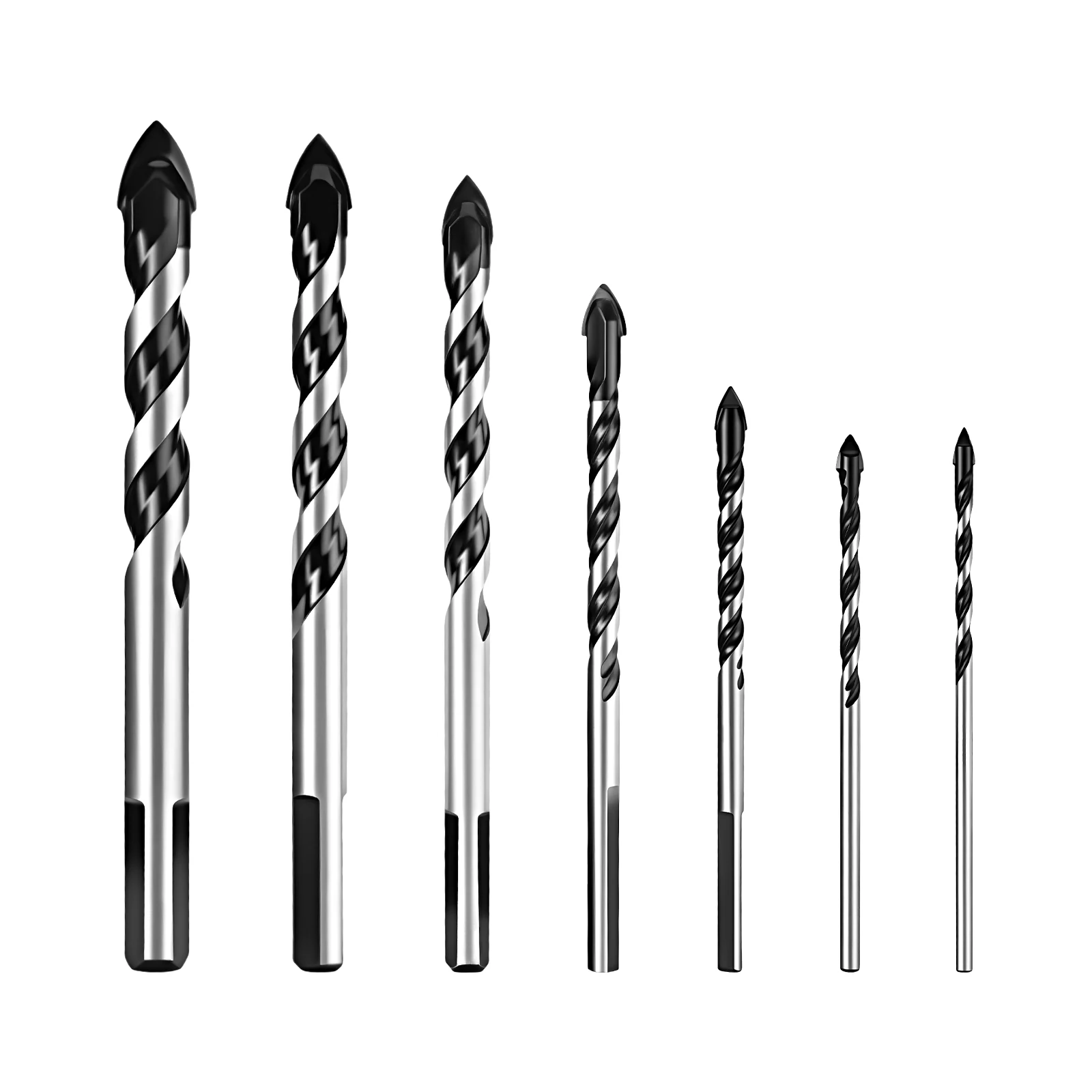 3-12mm Multifunctional Triangle Drill Bit Set Tungsten Carbide Tip for Tile Concrete Brick Wood Glass Metal Drilling
3-12mm Multifunctional Triangle Drill Bit Set Tungsten Carbide Tip for Tile Concrete Brick Wood Glass Metal Drilling