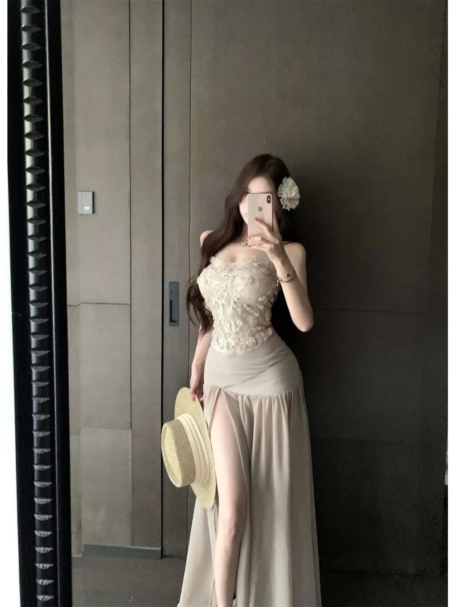 Sexy Floral Halter Split High Waist Bicolor Women's Summer Fashion Set Short Sleeve High Waist Two-Piece Suit
Sexy Floral Halter Split High Waist Bicolor Women's Summer Fashion Set Short Sleeve High Waist Two-Piece Suit
