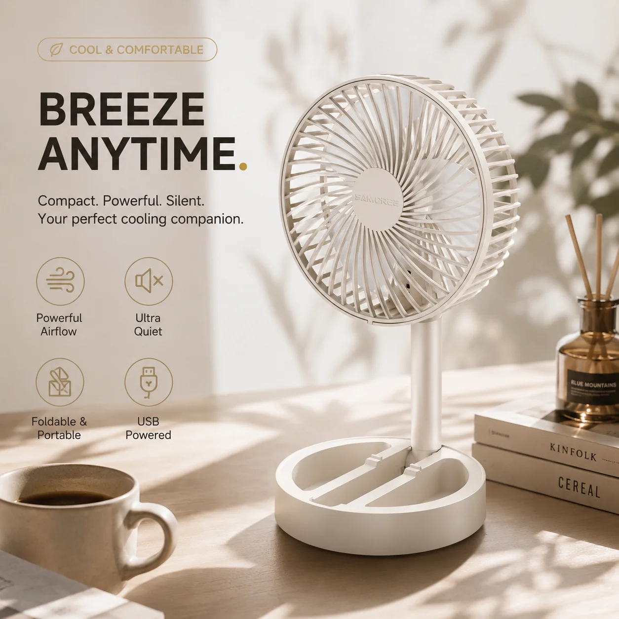 USB Direct Desktop Fan Portable Cooling Premium Airflow For Modern Living Fan Premium Silent Fan Suitable For Dormitory Offices
USB Direct Desktop Fan Portable Cooling Premium Airflow For Modern Living Fan Premium Silent Fan Suitable For Dormitory Offices