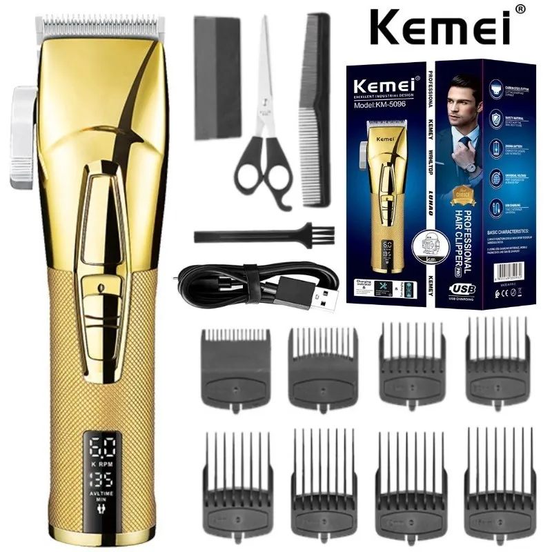 Kemei Original adjustable powerful electric hair clipper professional LCD display hair trimmer beard haircut rechargeable
Kemei Original adjustable powerful electric hair clipper professional LCD display hair trimmer beard haircut rechargeable