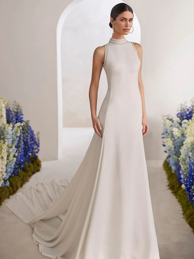 Elegant Bridal Dresses Long Lace High Collar Mermaid Wedding Gowns for Women 2025 Bride Open Back Trumpet Wedding Dress Long
Elegant Bridal Dresses Long Lace High Collar Mermaid Wedding Gowns for Women 2025 Bride Open Back Trumpet Wedding Dress Long