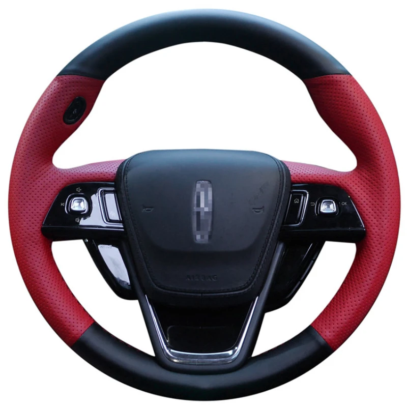 For Lincoln Aviator Continental Nautilus MKC MKZ Hand-stitched non-slip wine red black genuine leather car steering wheel cover
For Lincoln Aviator Continental Nautilus MKC MKZ Hand-stitched non-slip wine red black genuine leather car steering wheel cover