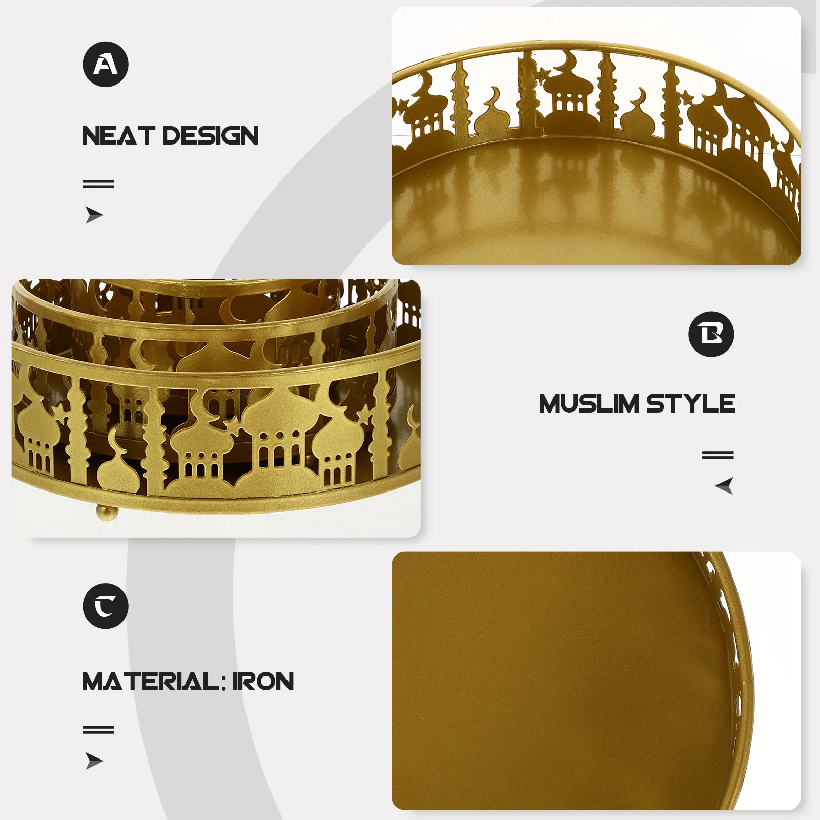 3Pcs Round Iron Food Trays Plates Muslim Eid Ramadan Snack Fruit Serving Display Trays Accessories Iron Plates 
3Pcs Round Iron Food Trays Plates Muslim Eid Ramadan Snack Fruit Serving Display Trays Accessories Iron Plates