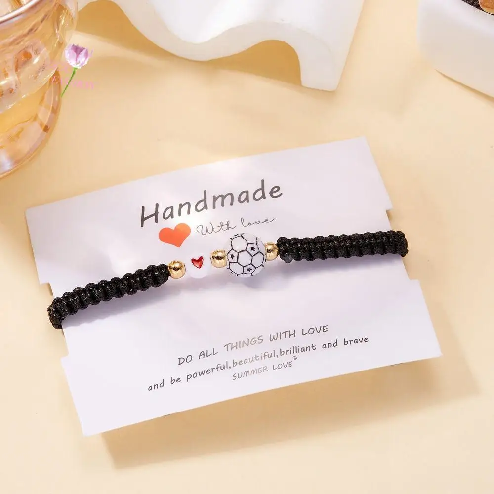Handmade Basketball Baseball Bracelet Korean Style Resin Sport Style Woven Bracelet Volleyball Jewelry Accessories
Handmade Basketball Baseball Bracelet Korean Style Resin Sport Style Woven Bracelet Volleyball Jewelry Accessories