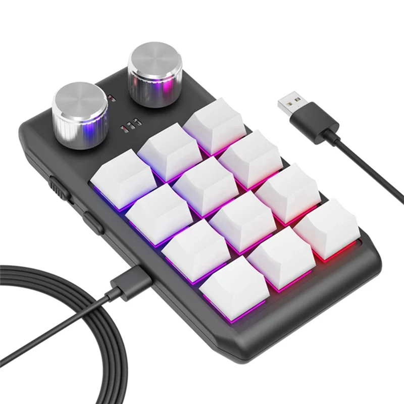 Popular Custom Keyboard Volume Button Knob Programming Macro Gaming Hotswap Keypad White, 12 Keys 2 Knob USB
Popular Custom Keyboard Volume Button Knob Programming Macro Gaming Hotswap Keypad White, 12 Keys 2 Knob USB