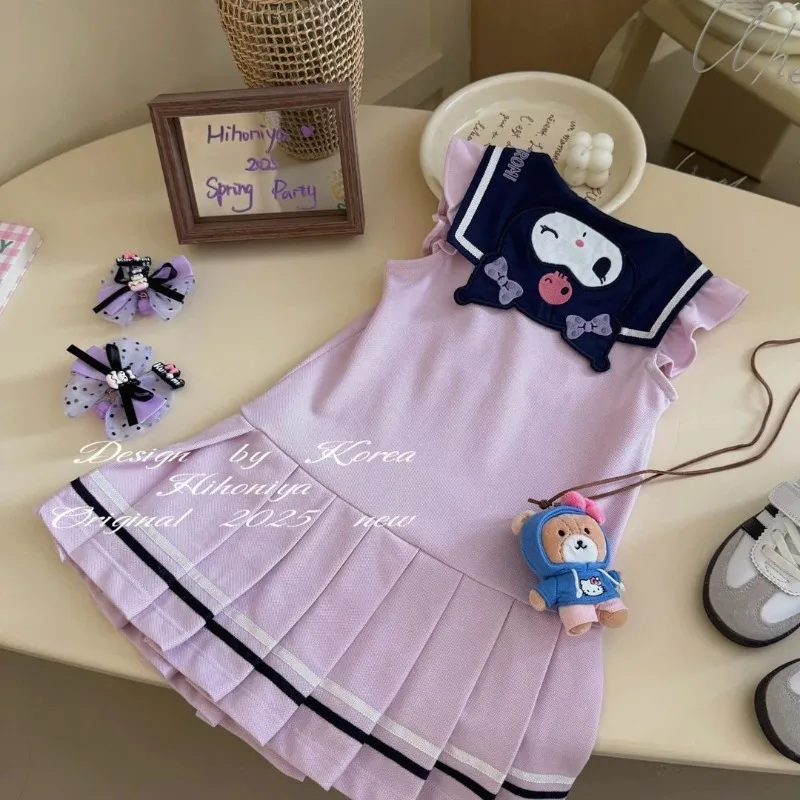 Kuromi Anime Kawaii Sanrio Ins Summer Short Sleeve Dress for Girls Cute 2025 New Children Princess Skirt Clothes Gifts Toys
Kuromi Anime Kawaii Sanrio Ins Summer Short Sleeve Dress for Girls Cute 2025 New Children Princess Skirt Clothes Gifts Toys