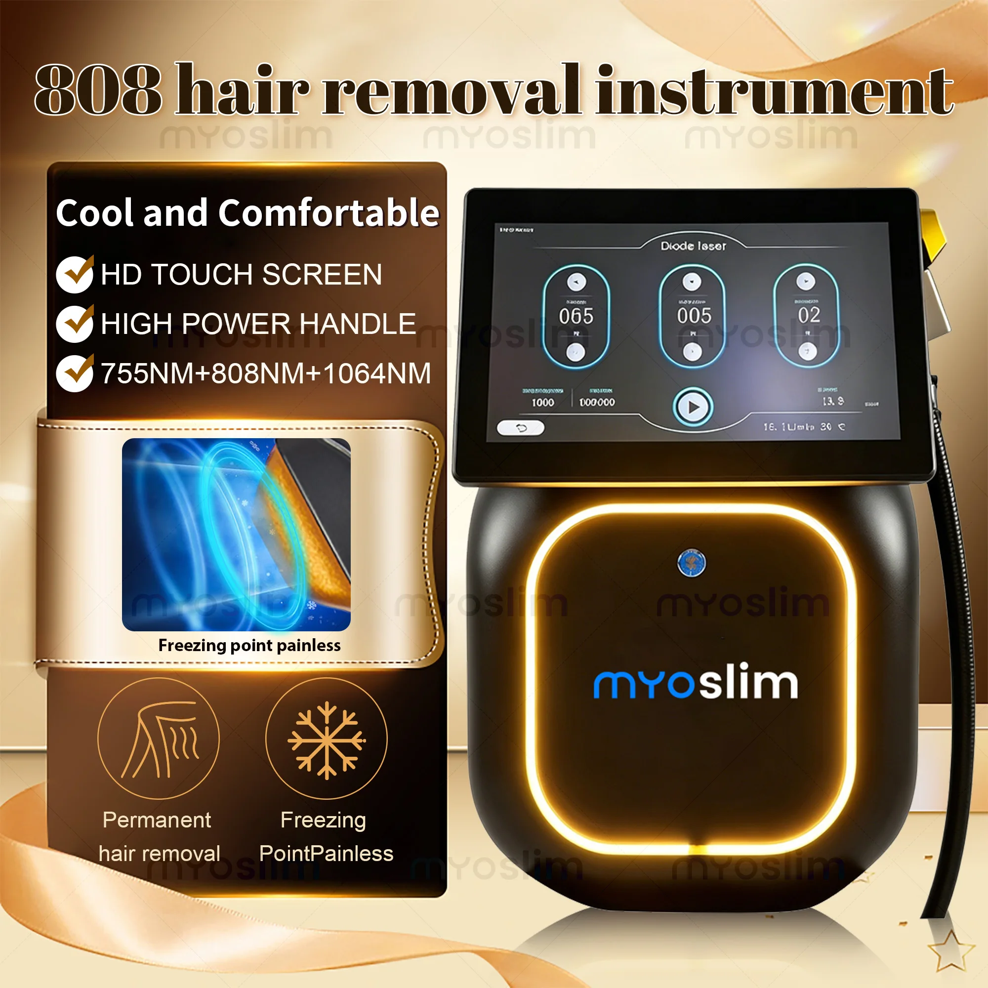 4000W 4 Wavelength Diode Laser Hair Removal Machine Sapphire Cooling Painless Long-Lasting Hair Removal for Beauty Salon
4000W 4 Wavelength Diode Laser Hair Removal Machine Sapphire Cooling Painless Long-Lasting Hair Removal for Beauty Salon