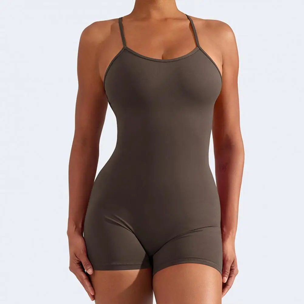 High-waisted Romper Women's Summer Yoga Romper Cross Back Sleeveless Activewear with High Elasticity Soft Breathable Fabric Off
High-waisted Romper Women's Summer Yoga Romper Cross Back Sleeveless Activewear with High Elasticity Soft Breathable Fabric Off